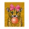 Stupell Industries Trendy Cheetah & Bow Canvas Wall Art Design by Lisa Perry Whitebutton
